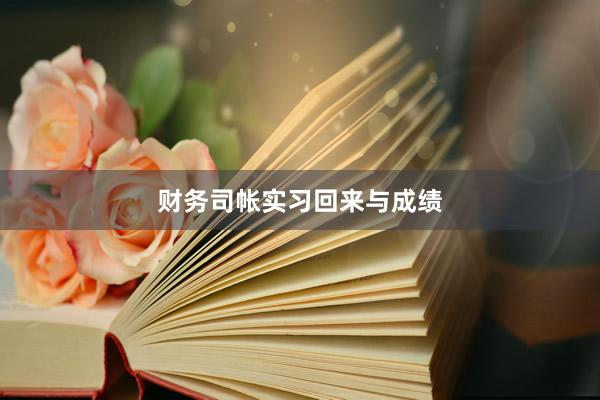 财务司帐实习回来与成绩